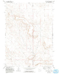 Spoon Butte Wyoming Historical topographic map, 1:24000 scale, 7.5 X 7.5 Minute, Year 1974
