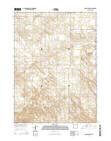 Spoon Butte NW Wyoming Current topographic map, 1:24000 scale, 7.5 X 7.5 Minute, Year 2015