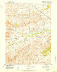 Spring Creek Wyoming Historical topographic map, 1:24000 scale, 7.5 X 7.5 Minute, Year 1950