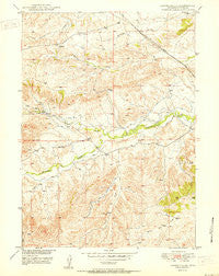 Spring Creek Wyoming Historical topographic map, 1:24000 scale, 7.5 X 7.5 Minute, Year 1950