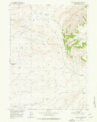 Square Top Butte Wyoming Historical topographic map, 1:24000 scale, 7.5 X 7.5 Minute, Year 1951