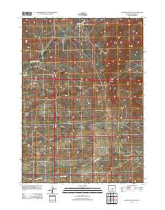 Square Top Butte Wyoming Historical topographic map, 1:24000 scale, 7.5 X 7.5 Minute, Year 2012