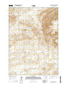 Square Top Butte Wyoming Current topographic map, 1:24000 scale, 7.5 X 7.5 Minute, Year 2015