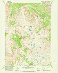 Squaretop Mountain Wyoming Historical topographic map, 1:24000 scale, 7.5 X 7.5 Minute, Year 1968