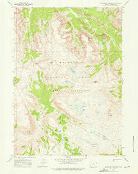 Squaretop Mountain Wyoming Historical topographic map, 1:24000 scale, 7.5 X 7.5 Minute, Year 1968