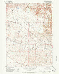 Squaw Butte NE Wyoming Historical topographic map, 1:24000 scale, 7.5 X 7.5 Minute, Year 1952