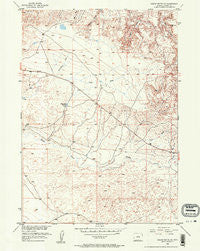 Squaw Butte NE Wyoming Historical topographic map, 1:24000 scale, 7.5 X 7.5 Minute, Year 1952