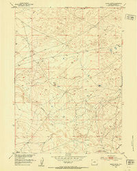 Squaw Butte Wyoming Historical topographic map, 1:24000 scale, 7.5 X 7.5 Minute, Year 1952