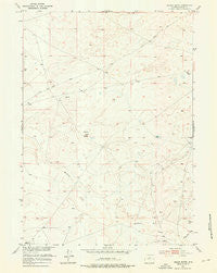 Squaw Butte Wyoming Historical topographic map, 1:24000 scale, 7.5 X 7.5 Minute, Year 1952