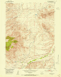 Squaw Rock Wyoming Historical topographic map, 1:24000 scale, 7.5 X 7.5 Minute, Year 1953