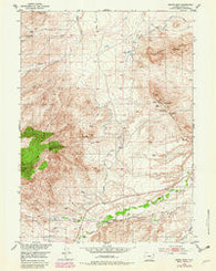 Squaw Rock Wyoming Historical topographic map, 1:24000 scale, 7.5 X 7.5 Minute, Year 1953