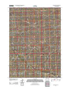 Squaw Butte Wyoming Historical topographic map, 1:24000 scale, 7.5 X 7.5 Minute, Year 2012