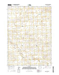 Squaw Butte Wyoming Current topographic map, 1:24000 scale, 7.5 X 7.5 Minute, Year 2015