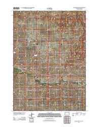 Squaw Butte NE Wyoming Historical topographic map, 1:24000 scale, 7.5 X 7.5 Minute, Year 2012