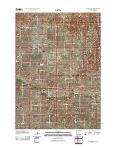 Squaw Butte NE Wyoming Historical topographic map, 1:24000 scale, 7.5 X 7.5 Minute, Year 2012