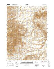 Squaw Rock Wyoming Current topographic map, 1:24000 scale, 7.5 X 7.5 Minute, Year 2015