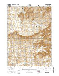 Squaw Spring Wyoming Current topographic map, 1:24000 scale, 7.5 X 7.5 Minute, Year 2015