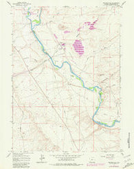 Stevens Flat Wyoming Historical topographic map, 1:24000 scale, 7.5 X 7.5 Minute, Year 1961