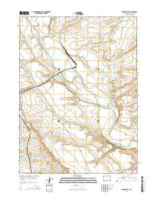 Stevens Flat Wyoming Current topographic map, 1:24000 scale, 7.5 X 7.5 Minute, Year 2015