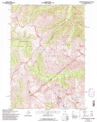 Stinkingwater Peak Wyoming Historical topographic map, 1:24000 scale, 7.5 X 7.5 Minute, Year 1991