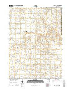 Stud Horse Butte Wyoming Current topographic map, 1:24000 scale, 7.5 X 7.5 Minute, Year 2015