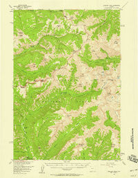 Sunlight Peak Wyoming Historical topographic map, 1:62500 scale, 15 X 15 Minute, Year 1956
