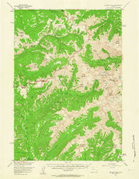 Sunlight Peak Wyoming Historical topographic map, 1:62500 scale, 15 X 15 Minute, Year 1956