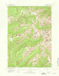Sunlight Peak Wyoming Historical topographic map, 1:62500 scale, 15 X 15 Minute, Year 1956