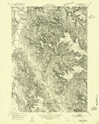 Sunny Divide Wyoming Historical topographic map, 1:24000 scale, 7.5 X 7.5 Minute, Year 1954