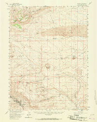 Superior Wyoming Historical topographic map, 1:62500 scale, 15 X 15 Minute, Year 1958