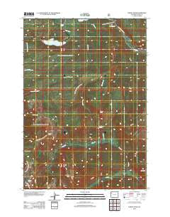 Survey Peak Wyoming Historical topographic map, 1:24000 scale, 7.5 X 7.5 Minute, Year 2012