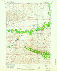 Sussex Wyoming Historical topographic map, 1:24000 scale, 7.5 X 7.5 Minute, Year 1961