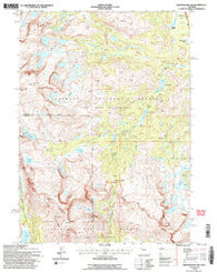 Sweetwater Gap Wyoming Historical topographic map, 1:24000 scale, 7.5 X 7.5 Minute, Year 1991