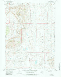 T B Ranch Wyoming Historical topographic map, 1:24000 scale, 7.5 X 7.5 Minute, Year 1961