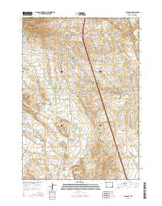 T A Ranch Wyoming Current topographic map, 1:24000 scale, 7.5 X 7.5 Minute, Year 2015