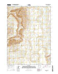 T B Ranch Wyoming Current topographic map, 1:24000 scale, 7.5 X 7.5 Minute, Year 2015
