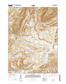 T E Ranch Wyoming Current topographic map, 1:24000 scale, 7.5 X 7.5 Minute, Year 2015