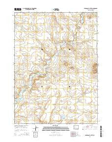 Tabernacle Butte Wyoming Current topographic map, 1:24000 scale, 7.5 X 7.5 Minute, Year 2015