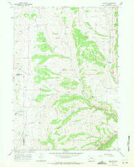 Tabletop Wyoming Historical topographic map, 1:24000 scale, 7.5 X 7.5 Minute, Year 1967