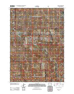 Teckla Wyoming Historical topographic map, 1:24000 scale, 7.5 X 7.5 Minute, Year 2012