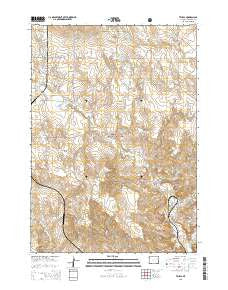 Teckla Wyoming Current topographic map, 1:24000 scale, 7.5 X 7.5 Minute, Year 2015
