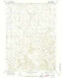Teckla Wyoming Historical topographic map, 1:24000 scale, 7.5 X 7.5 Minute, Year 1971