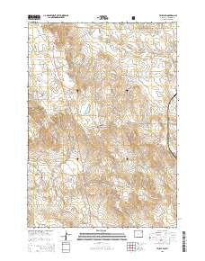 Teckla SW Wyoming Current topographic map, 1:24000 scale, 7.5 X 7.5 Minute, Year 2015