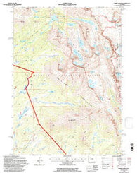 Temple Peak Wyoming Historical topographic map, 1:24000 scale, 7.5 X 7.5 Minute, Year 1991