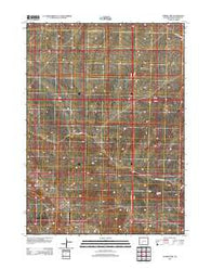 Tenmile Rim Wyoming Historical topographic map, 1:24000 scale, 7.5 X 7.5 Minute, Year 2012