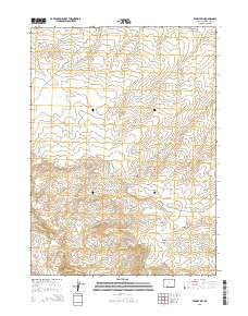 Tenmile Rim Wyoming Current topographic map, 1:24000 scale, 7.5 X 7.5 Minute, Year 2015
