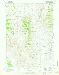 The Hogsback Wyoming Historical topographic map, 1:24000 scale, 7.5 X 7.5 Minute, Year 1969
