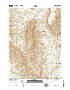 The Hogsback Wyoming Current topographic map, 1:24000 scale, 7.5 X 7.5 Minute, Year 2015