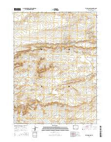 The Pinnacles Wyoming Current topographic map, 1:24000 scale, 7.5 X 7.5 Minute, Year 2015