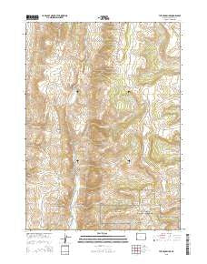The Rock Slide Wyoming Current topographic map, 1:24000 scale, 7.5 X 7.5 Minute, Year 2015